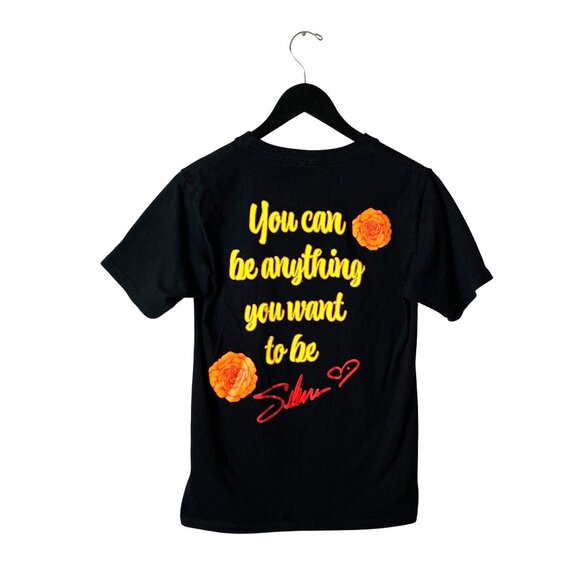 Selena Quintanilla Official Merchandise Black T-Shirt Womens Small Roses Graphic - Picture 3 of 16